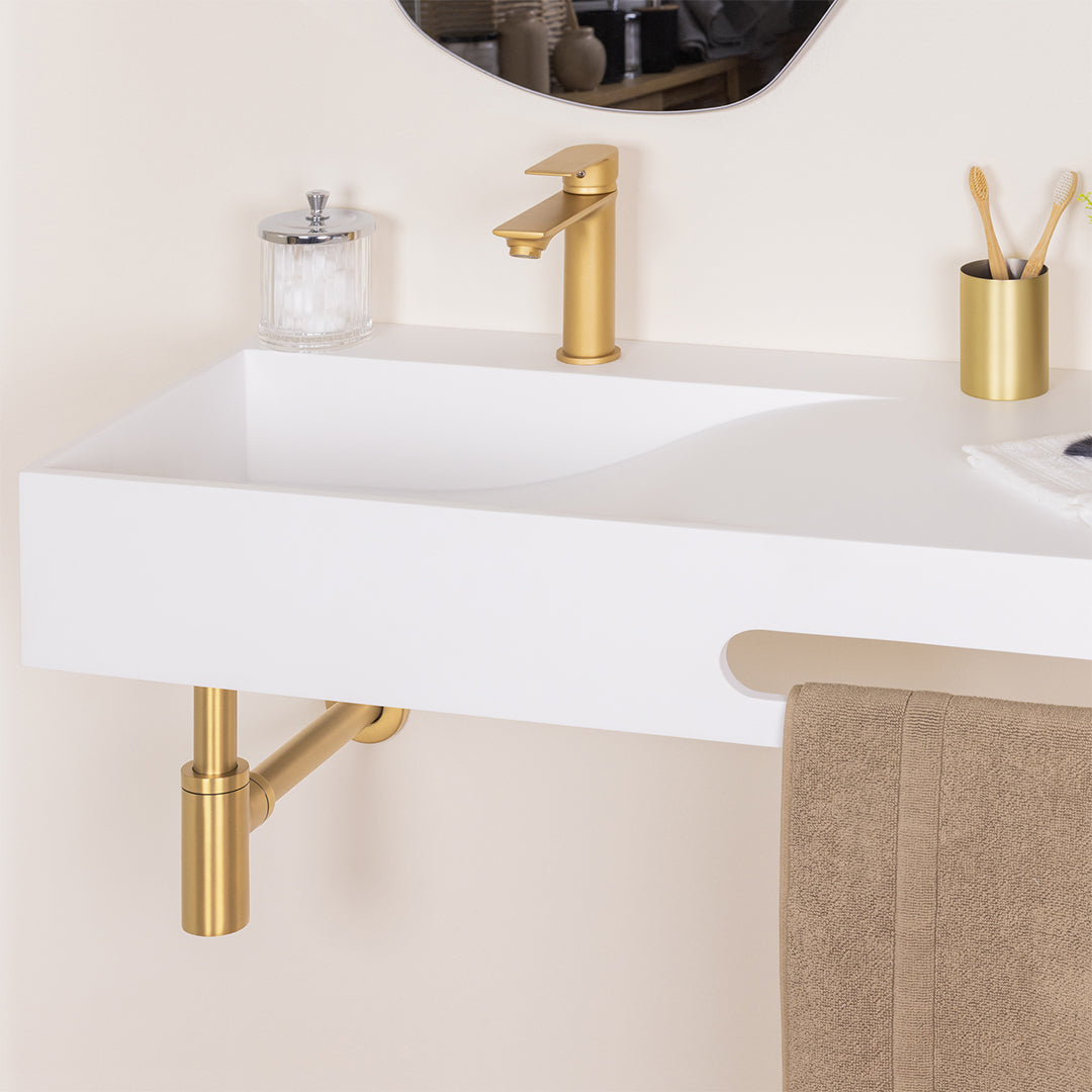 Siphon de lavabo en laiton