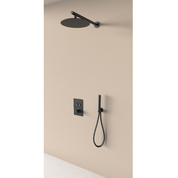 Barre de douche encastrable noir salle de bain tendance