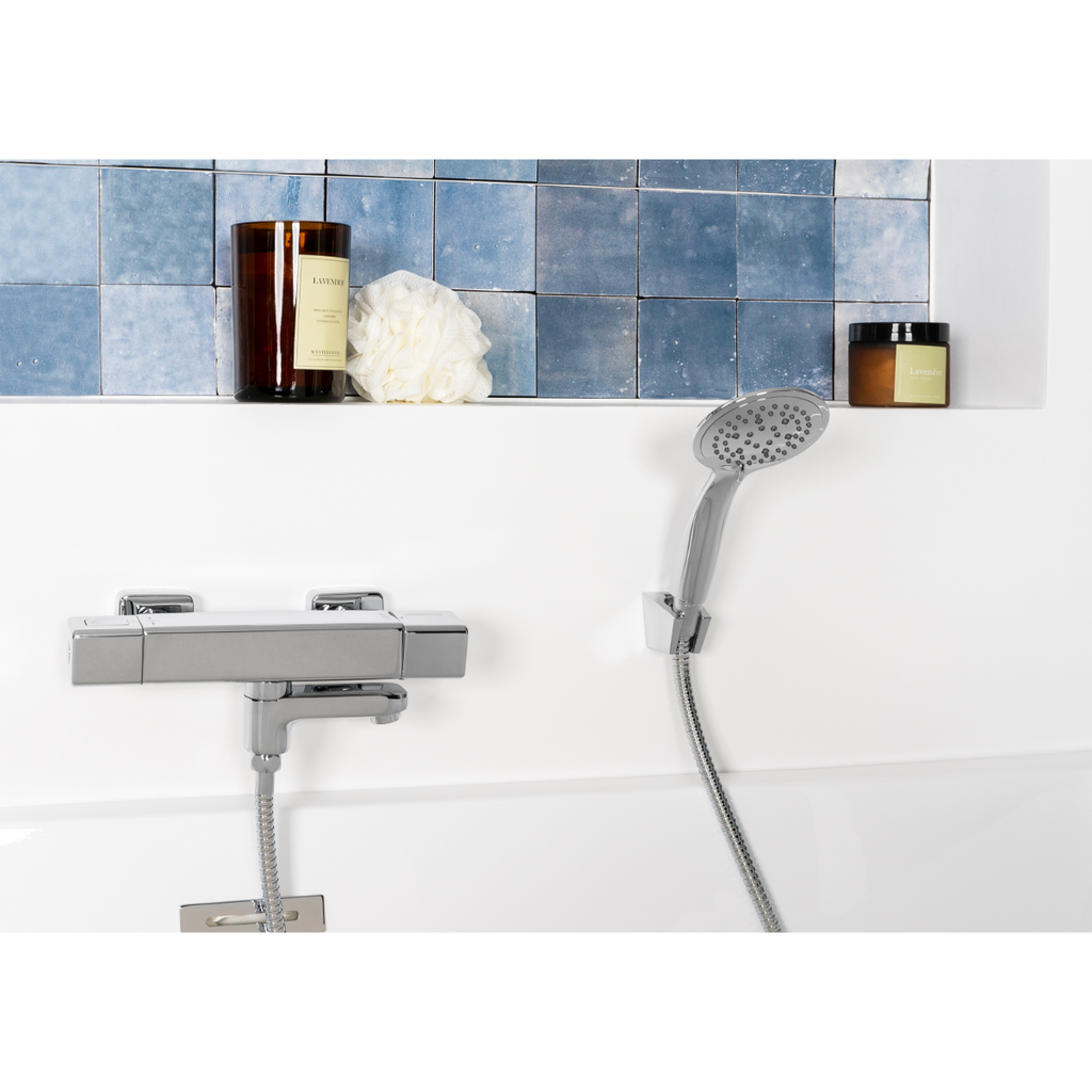 Douchette 5 jets chrome salle de bain design