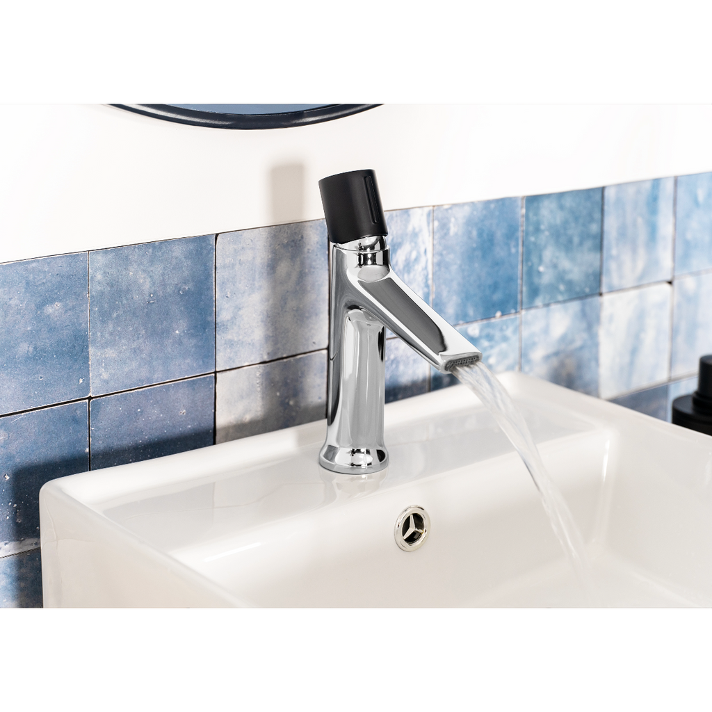 Mitigeur lavabo chrome noir