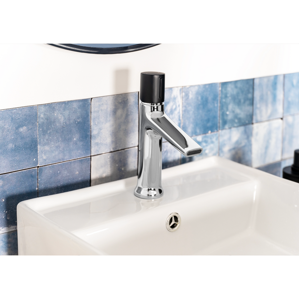 Mitigeur lavabo chrome noir