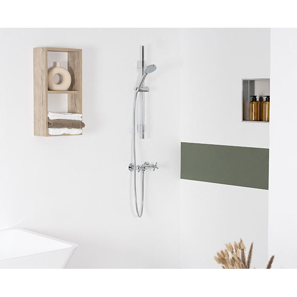 Ensemble de robinetterie de bain/douche 3 fonctions -chrome Ensemble de robinetterie de bain/douche 3 fonctions -chrome