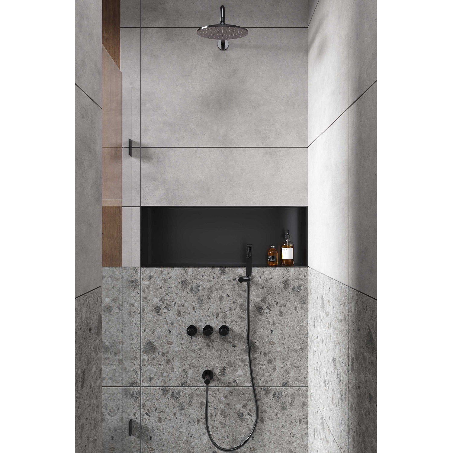 Ceramia Timeless Niche De Douche à Encastrer, Acier Inoxydable 304 30x30x10cm Gun Metal Brosse Pvd 94606248 Ceramia Timeless Niche De Douche à Encastrer, Acier Inoxydable 304 30x30x10cm Gun Metal Brosse Pvd 94606248