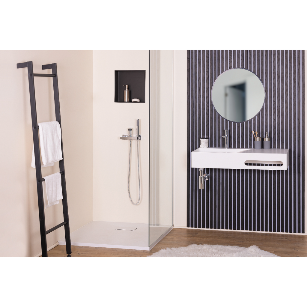 PAZ mitigeur douche chrome noir salle de bain tendance