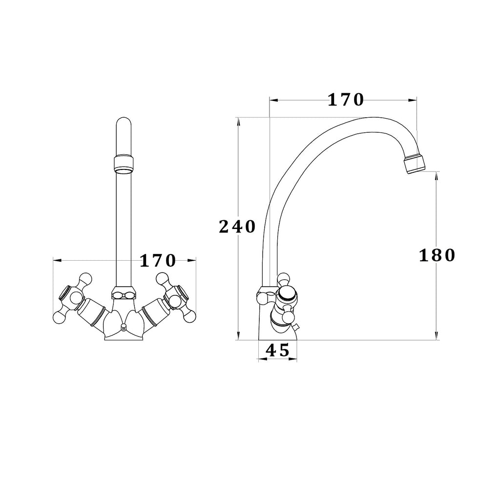 Mélangeur évier FEDLEEN plans