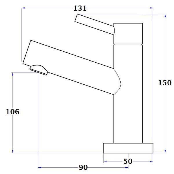 robinet lave main eau froide dimensions