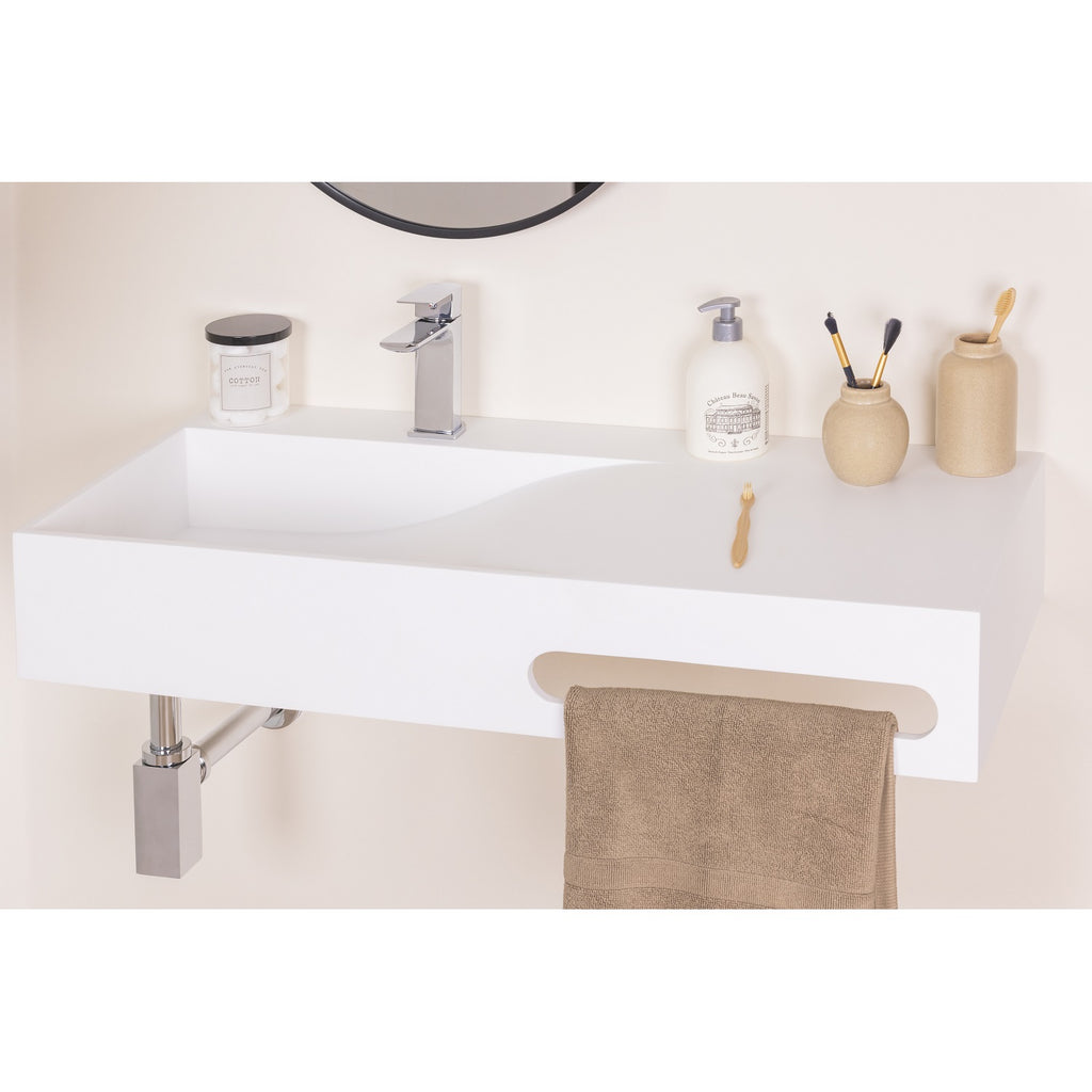 Siphon carré en laiton pour lavabo chrome salle de bain moderne