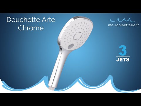 Douchette 3 jets ARTE chrome vidéo
