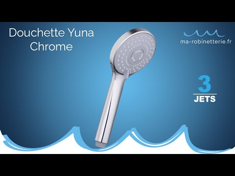 Douchette 3 jets YUNA chrome vidéo