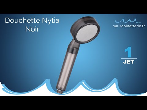 Pommeau de douche filtrant NYTIA noir vidéo