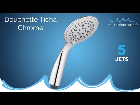 Douchette 5 jets TICHA chrome vidéo