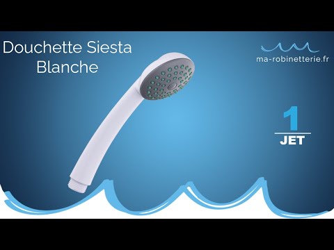 Pommeau de douche SIESTA blanc vidéo