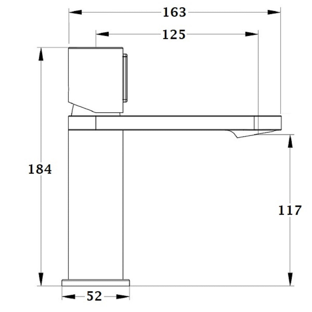 LEMINA mitigeur lavabo noir design dimensions