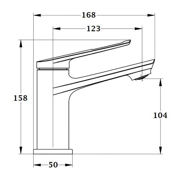 YUNA mitigeur lavabo chrome dimensions