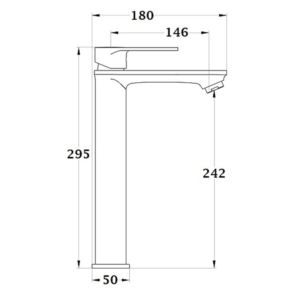 NYTIA mitigeur vasque noir dimensions