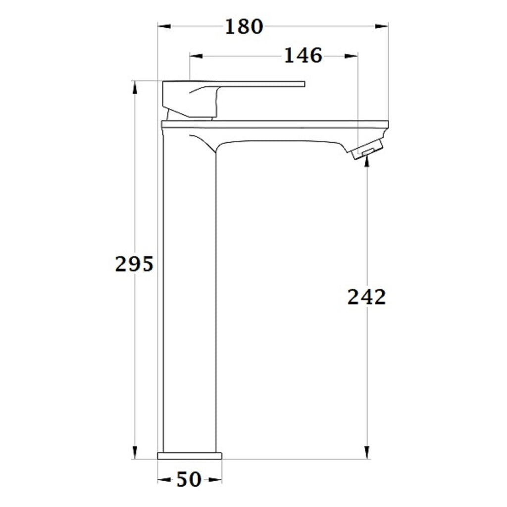 NYTIA mitigeur vasque gris métal dimensions