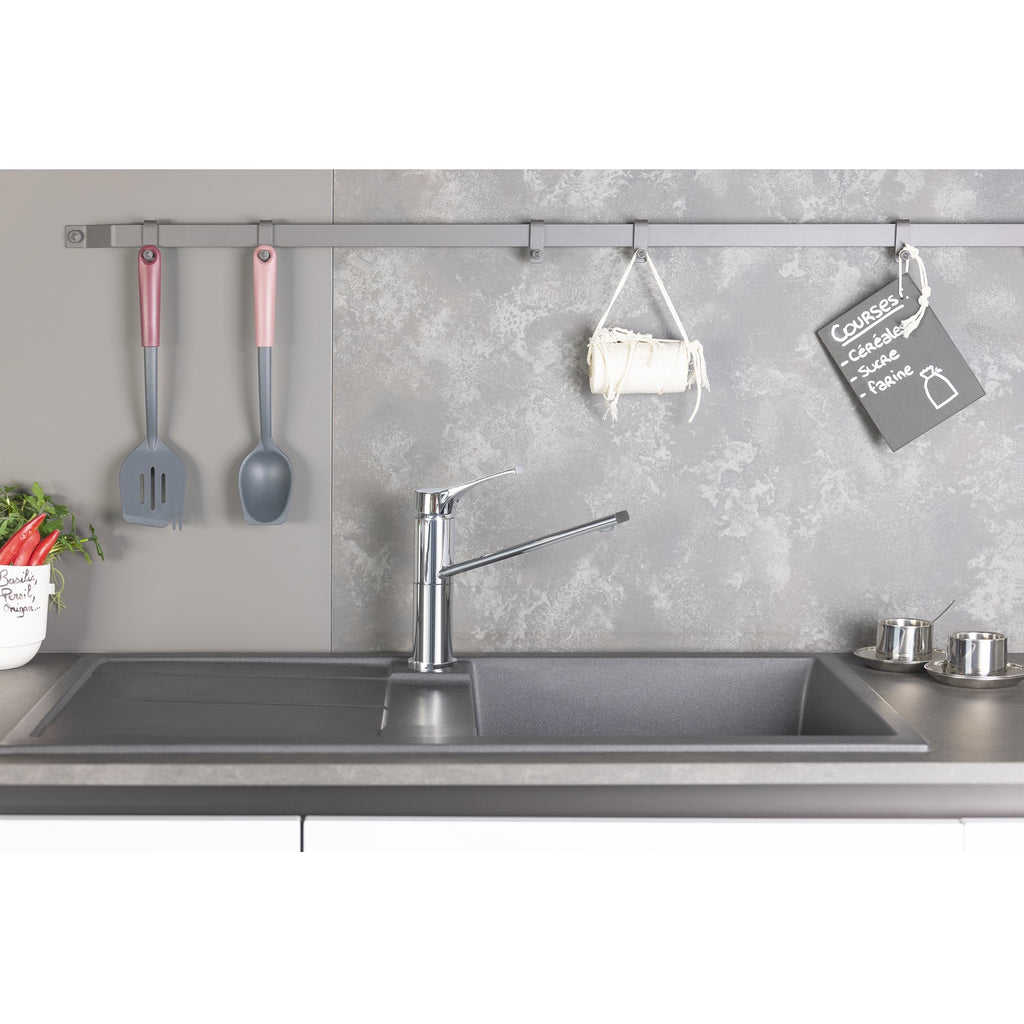 ORFEA mitigeur évier chrome ambiance gris noir