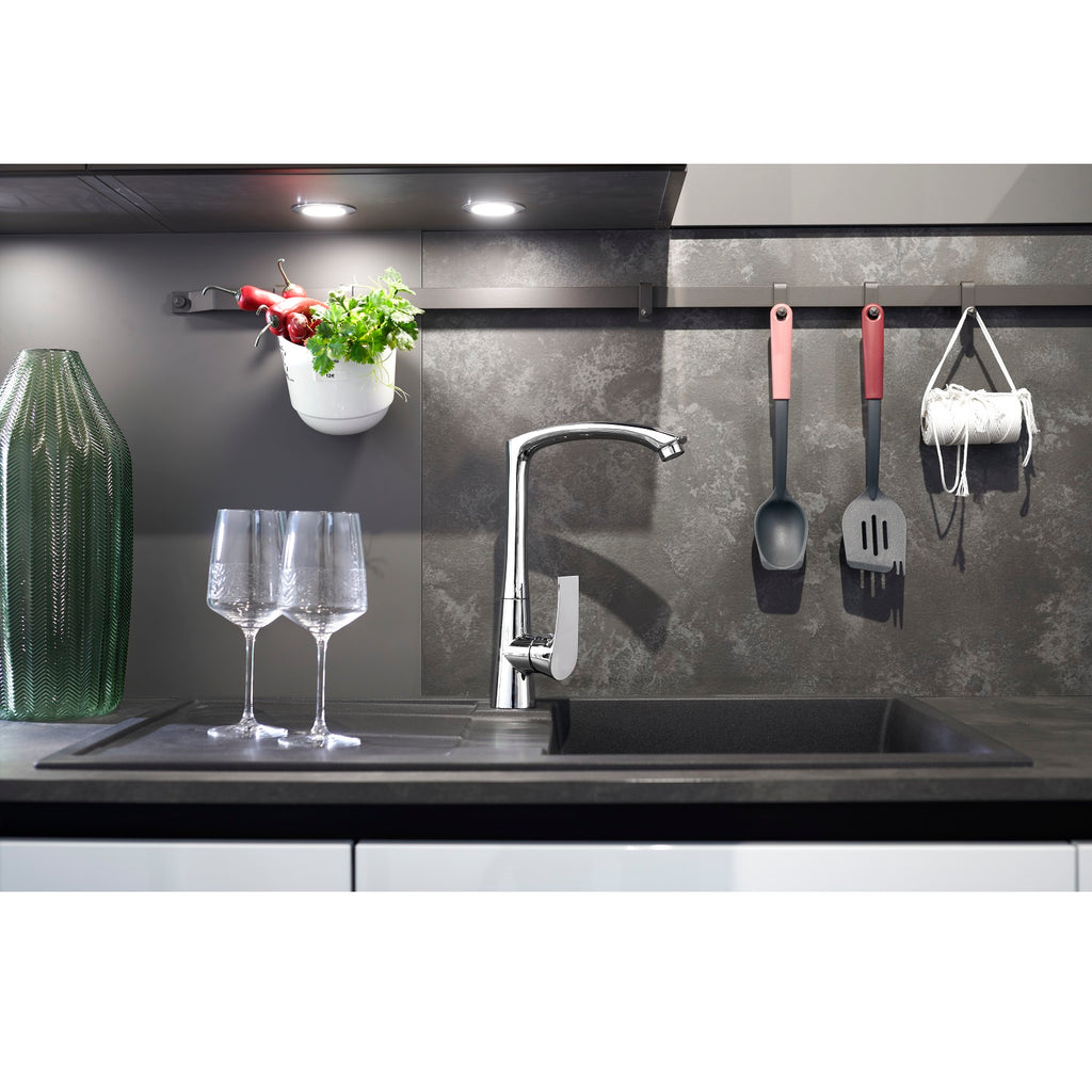 NATAM mitigeur évier chrome cuisine gris