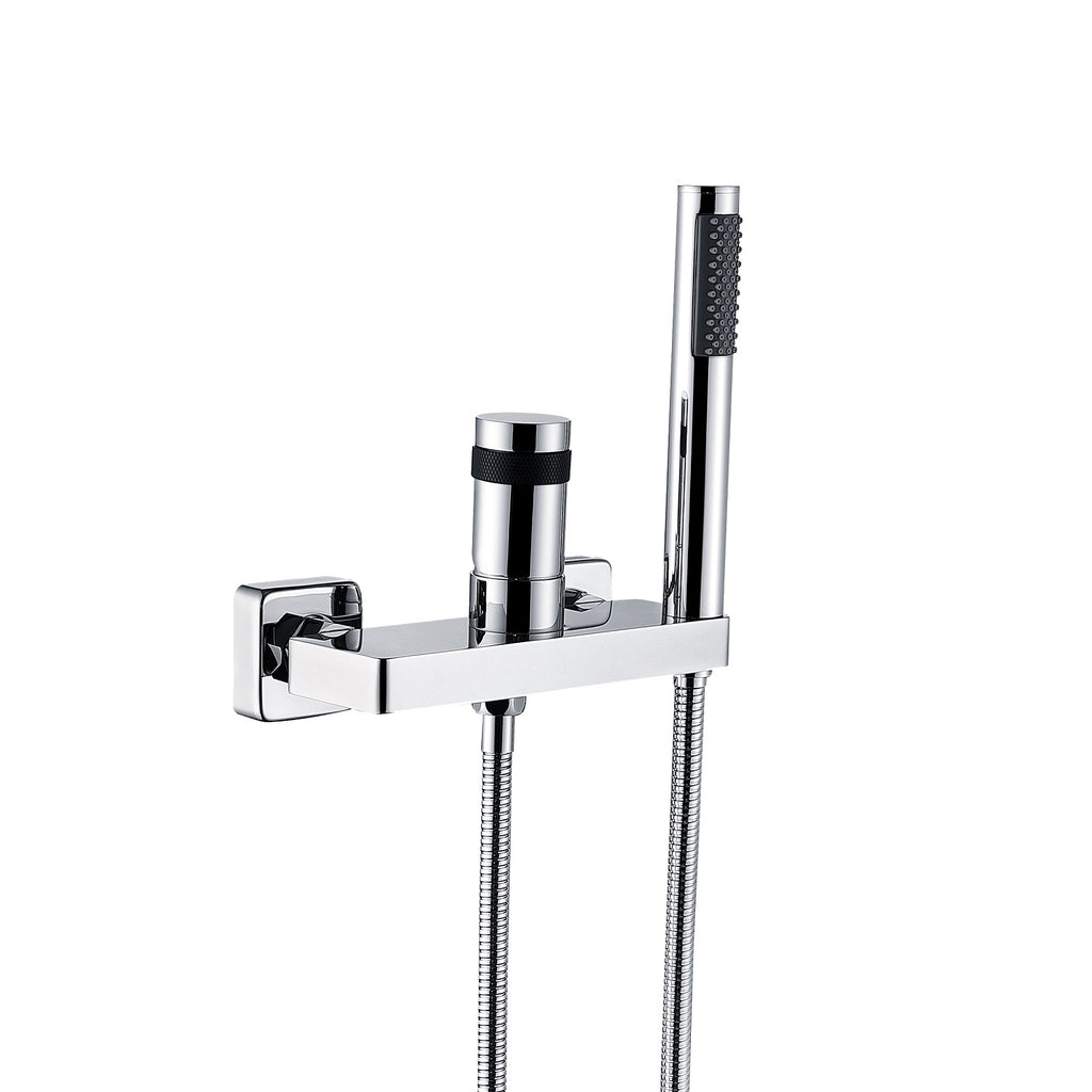 PAZ robinet mitigeur douche chrome noir design 