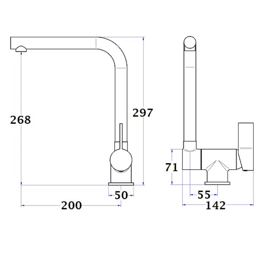 ESPERANZA mitigeur évier bec rabattable dimensions