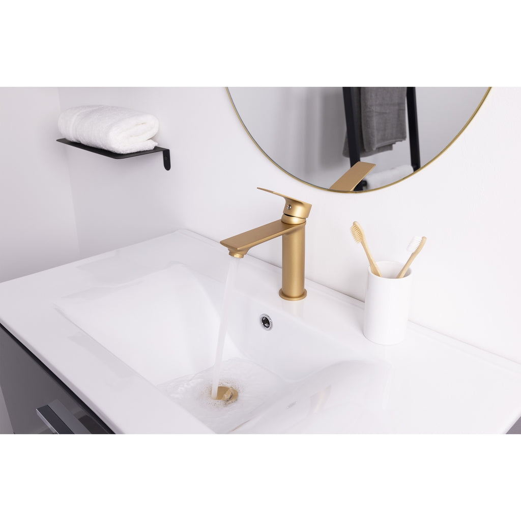 NYTIA robinet mitigeur lavabo doré ambiance design