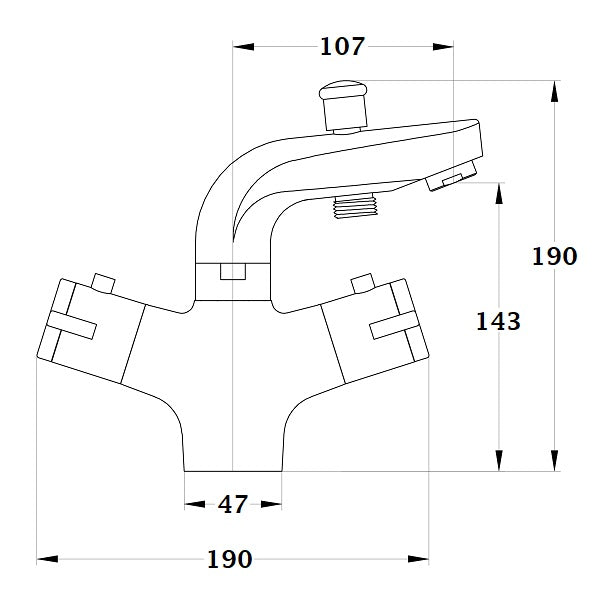 Mitigeur thermostatique baignoire monotrou chrome